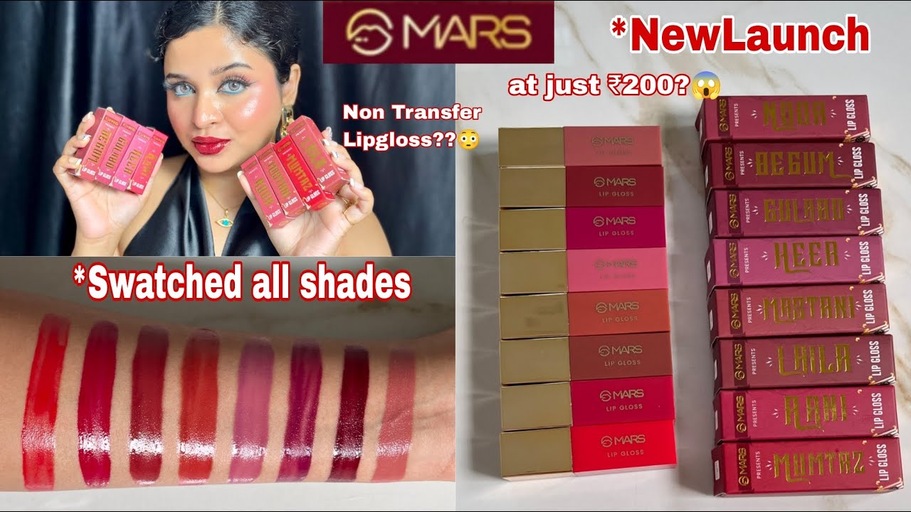 *New MARS CineMagic Non transfer Lip Gloss Swatches of all Shades & Honest Review ||Watch Before buy