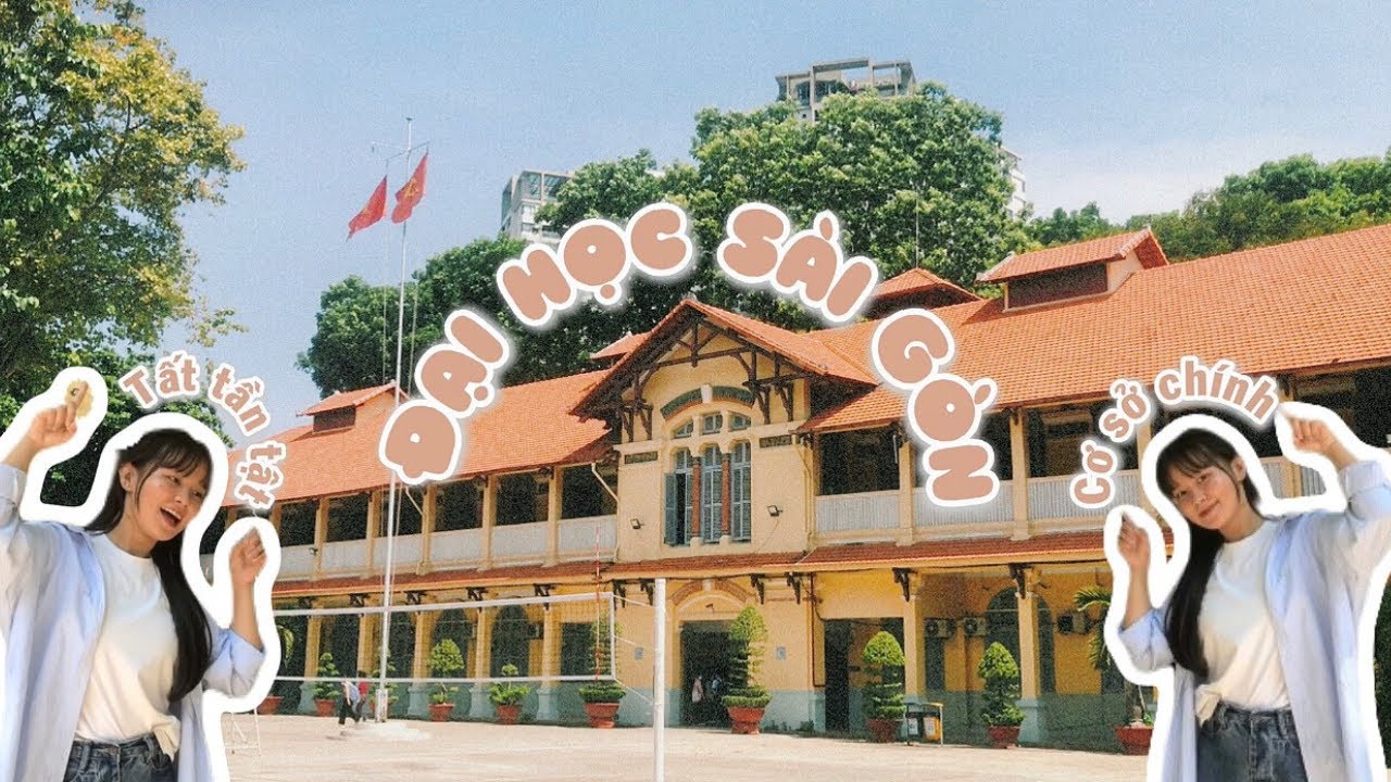 Review tất tần tật Cơ sở chính của ĐẠI HỌC SÀI GÒN I khuôn viên trường, căn tin, khu tự học, WC,...