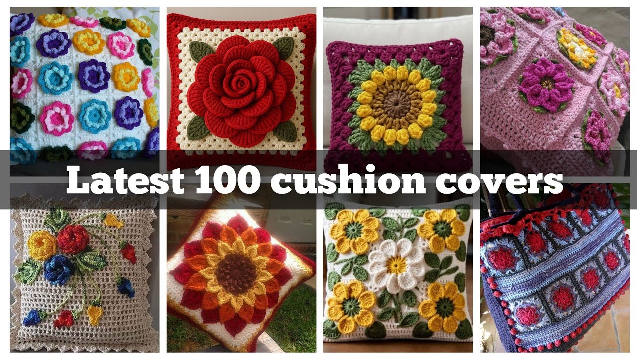 Beautiful and stylish crochet cushion designs #unique new pillows covers ideas