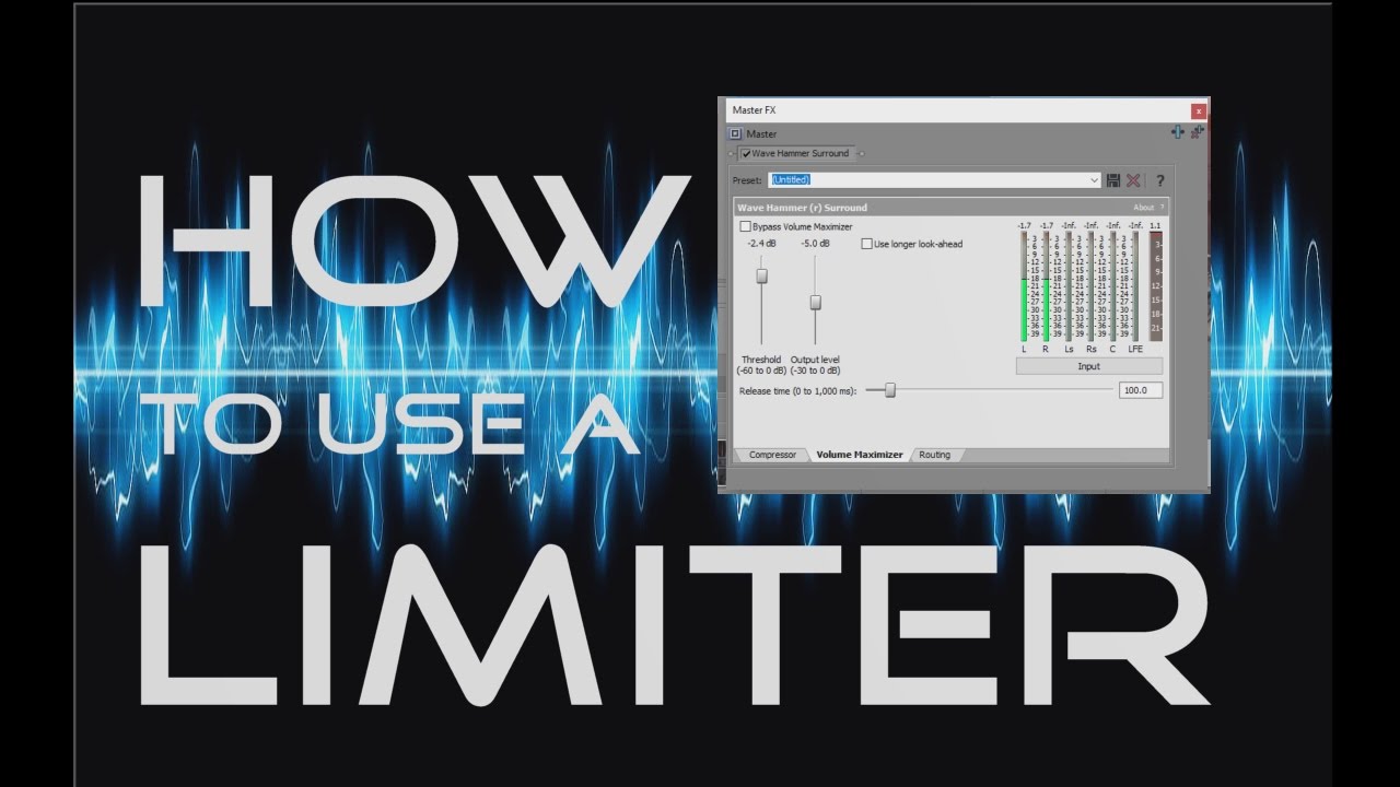 How to use a Limiter in Vegas Pro