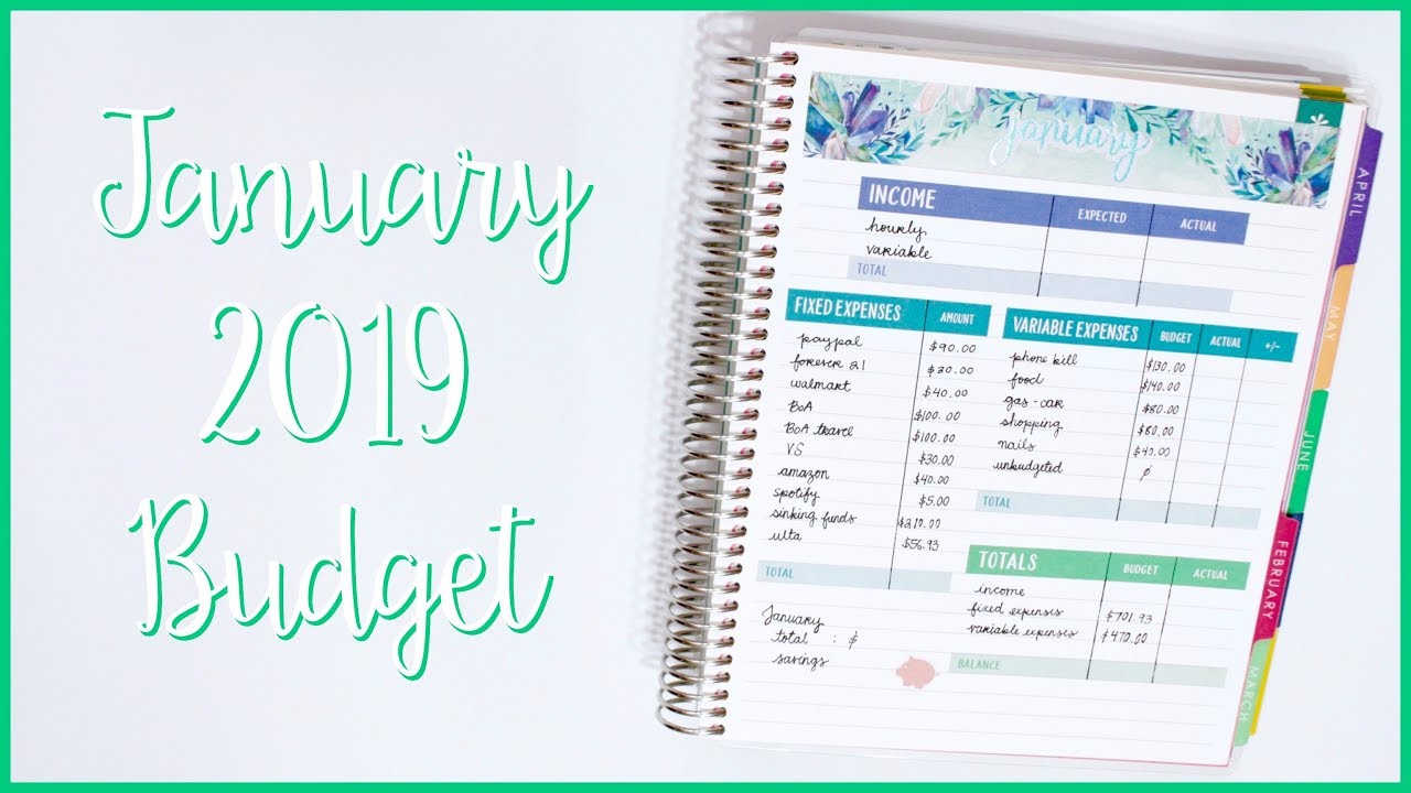 Budget with Me - January 2019 Monthly Budget | Romina Vasquez