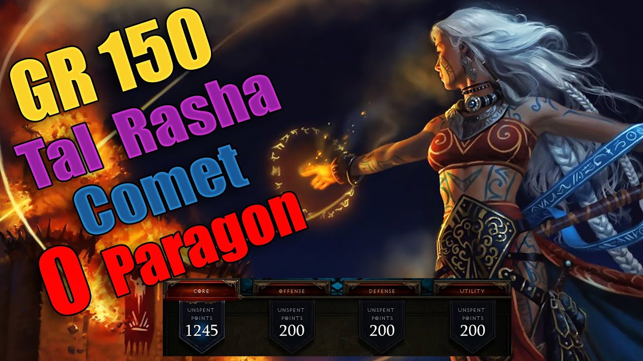 Diablo 3 Season 28 - Tal Rasha Meteor Wizard GR 150 (0 Paragon Used)