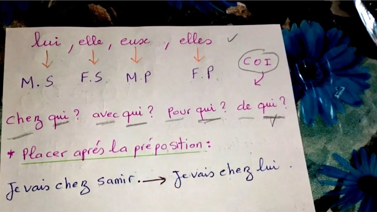 Les pronoms : Lui - Leur / Lui - elle - eux - elles