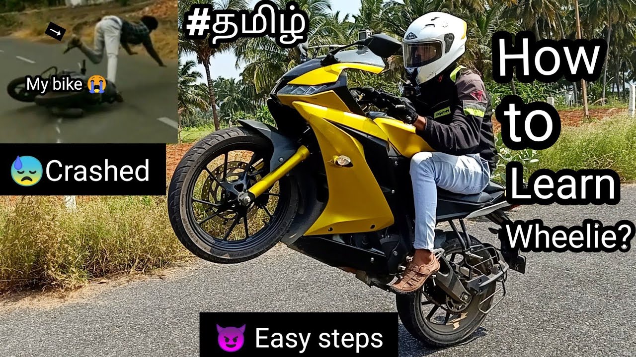 How to learn Wheelie |😓 crashed | My bike 😭 | Tamil | R15v3 | wheeling| stunt |how to do wheeling|