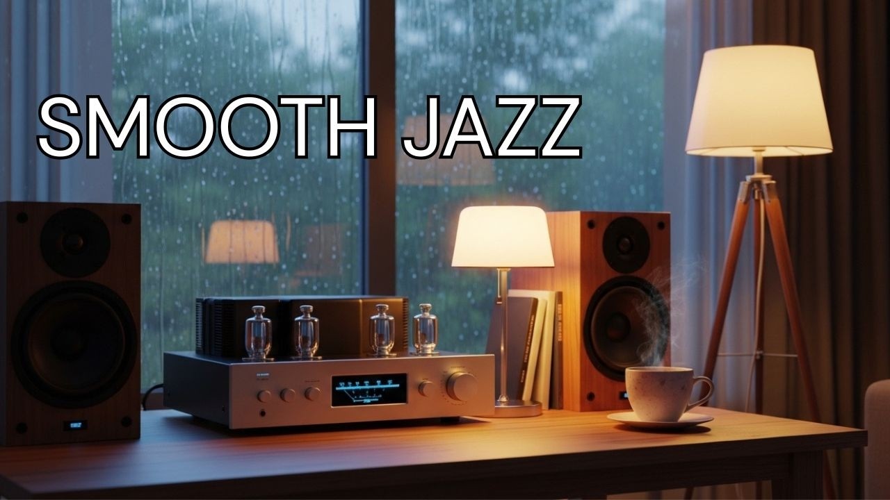 Soft Rain Night Jazz 🌧️ Warm Living Room Ambience for Study & Deep Focus | Cozy Piano Jazz