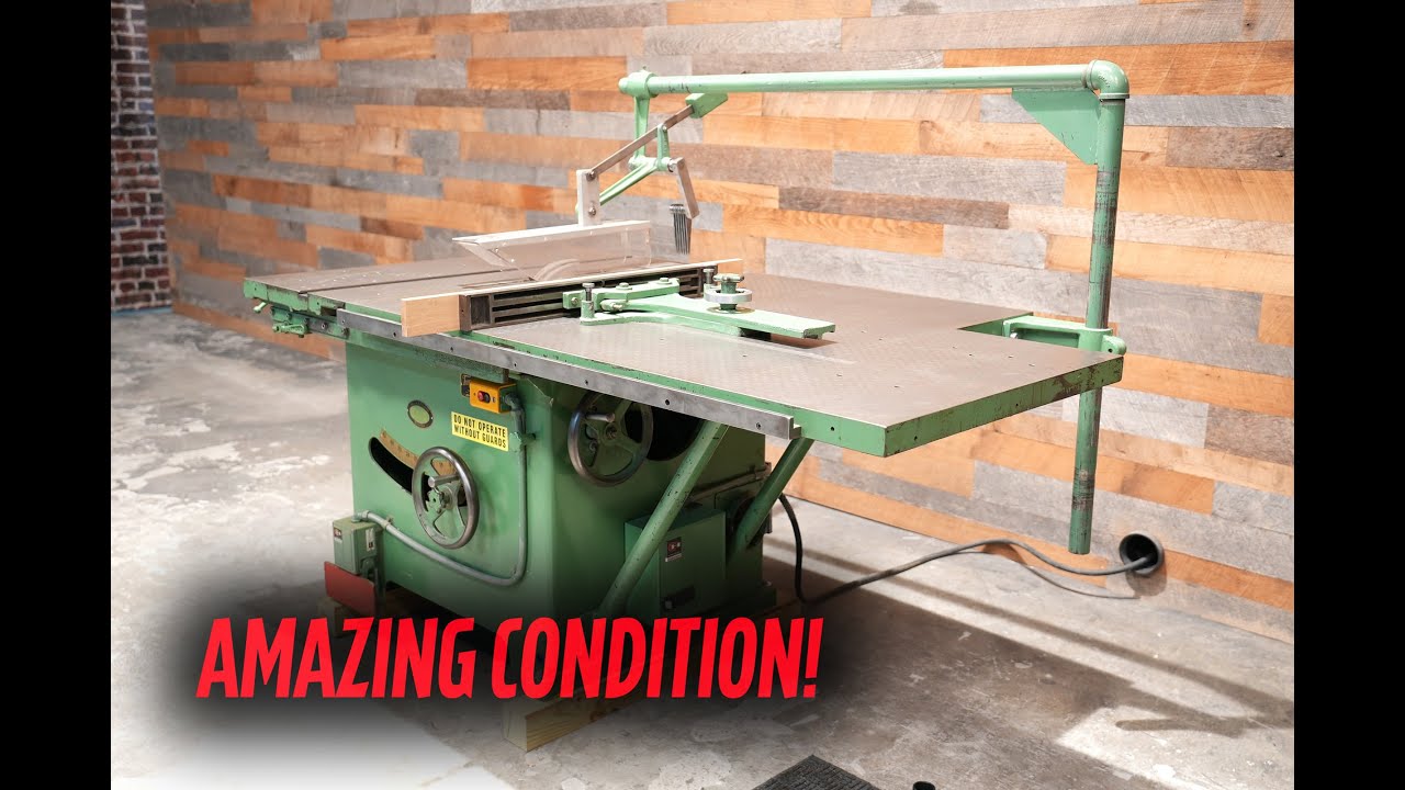 FPPOV - RARE Tannewitz Model XJSW Sliding Table Saw W/ Fence, Angle Fence & Miter Gauge