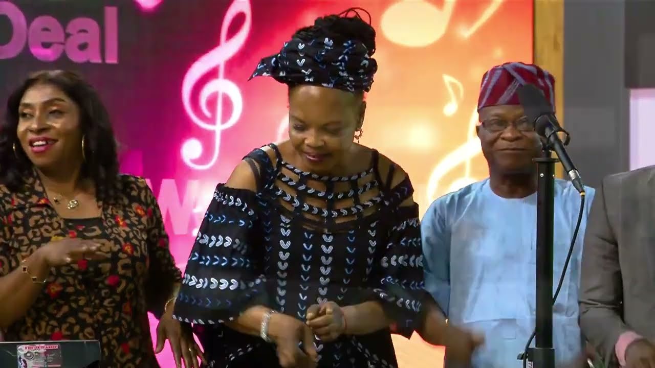 Lady Trish Closing Song on Stage with Guests, Patience and Suleiman Showing Their Dancing Skills 