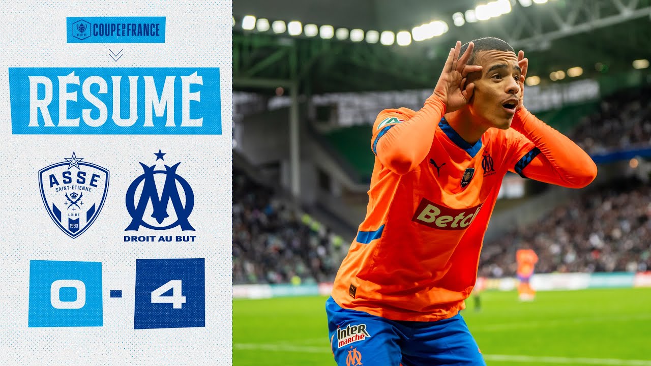 ASSE 0-4 OM : le r&eacute;sum&eacute; de la victoire 🔥