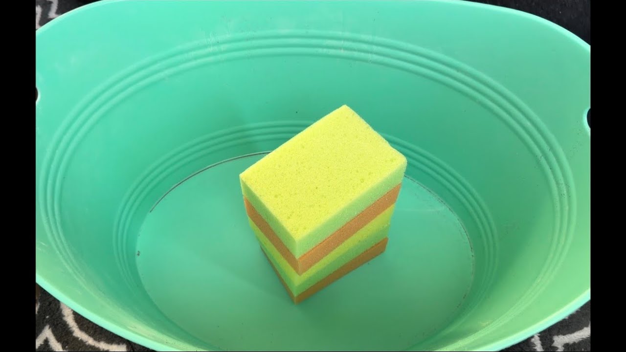 Sponge ASMR - Dry Sponge Tower Slicing and Sponge Ripping 