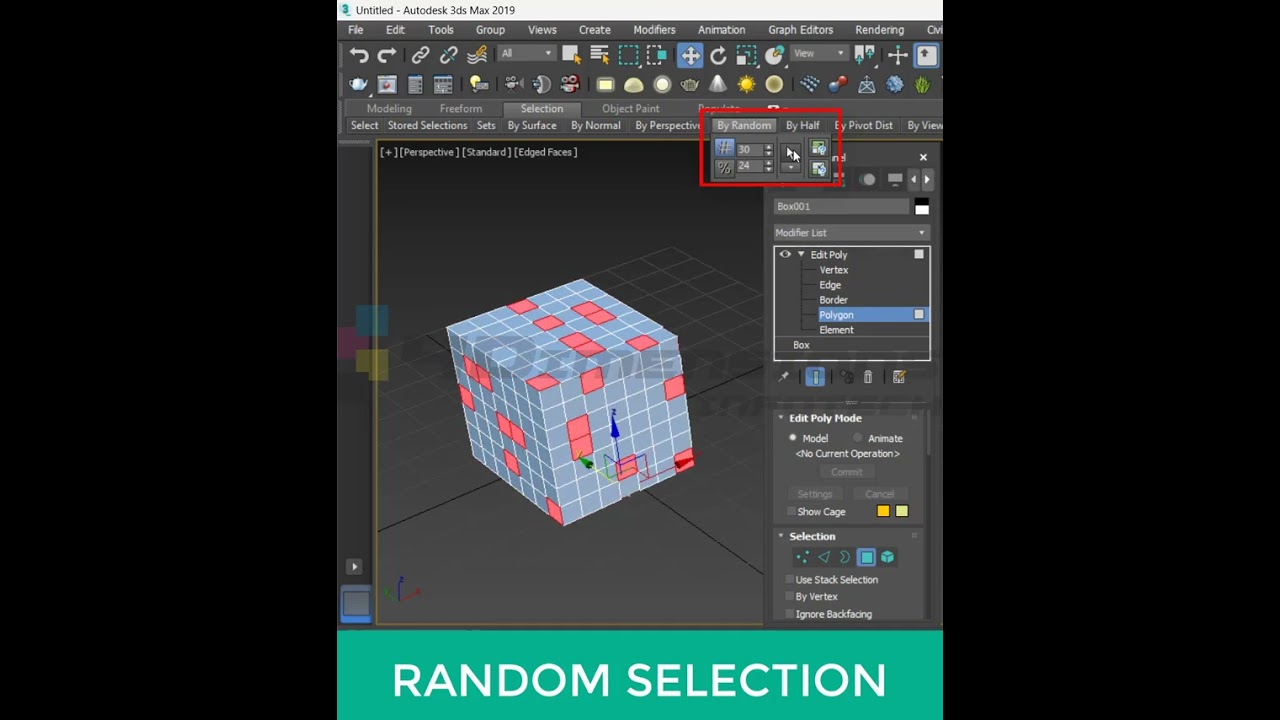 How to Use Random Selection in 3ds Max for Creative Design #3dsmax #pune #engineering #random
