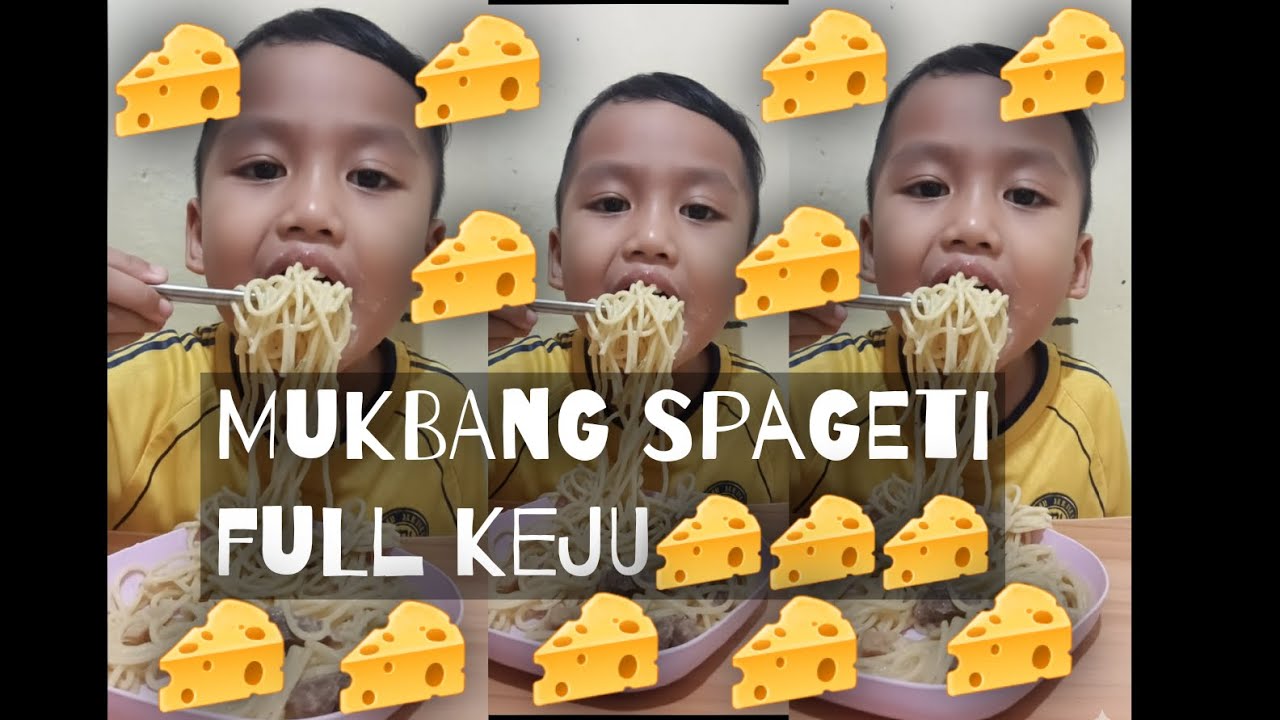 MAKAN SATU PIRING KECIL SUDAH BERASA MUKBANG KALO ANAK KECIL UMUR 3THN😁🍝🧀