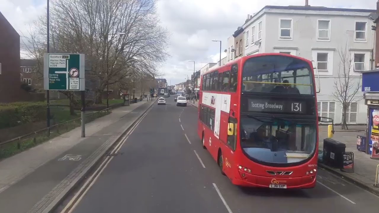Full Journey on the Bus Route 131 - Tooting Broadway Station - Kingston, Fairfield Bus Station.