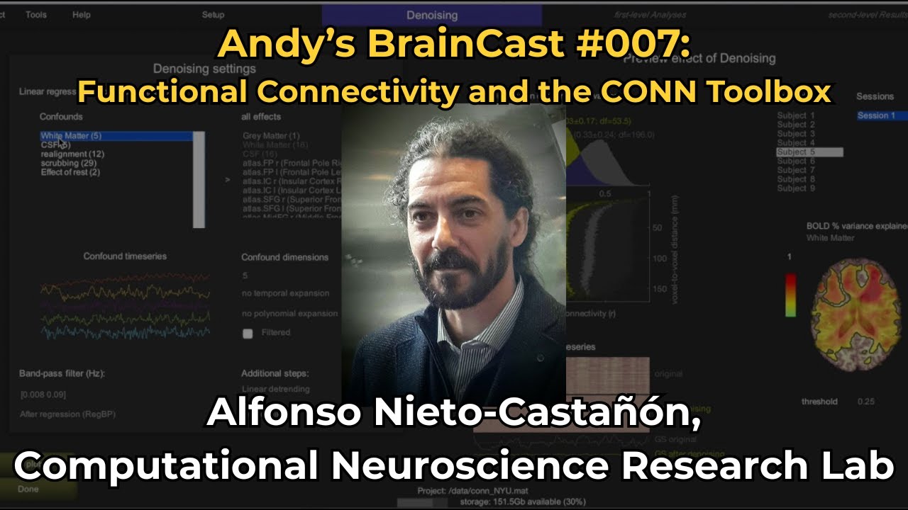 Functional Connectivity and the CONN Toolbox | Alfonso Nieto-Castañón (Andy's BrainCast #007)