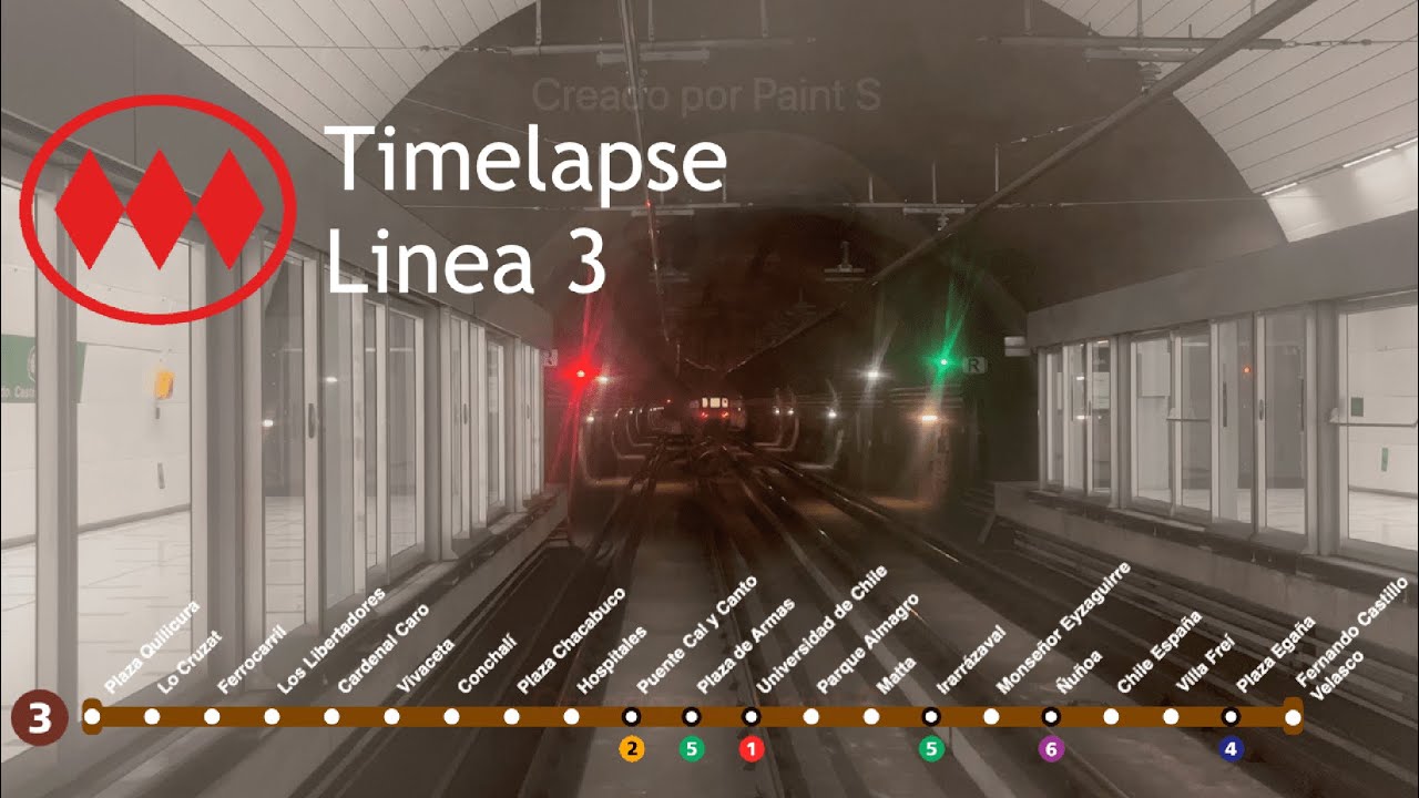 Timelapse - 🟤 Linea 3 [Actualizada] - Metro de Santiago 🚇