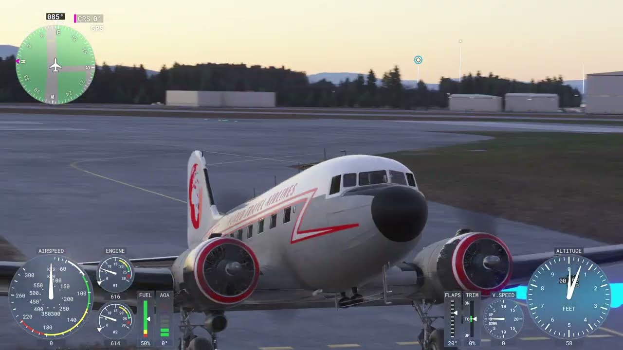 MSFS DC3 CYYJ-CYVR