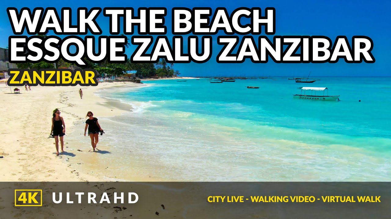 Прогулка по пляжу от Essque Zalu Zanzibar 4K виртуальные прогулки для беговой дорожки