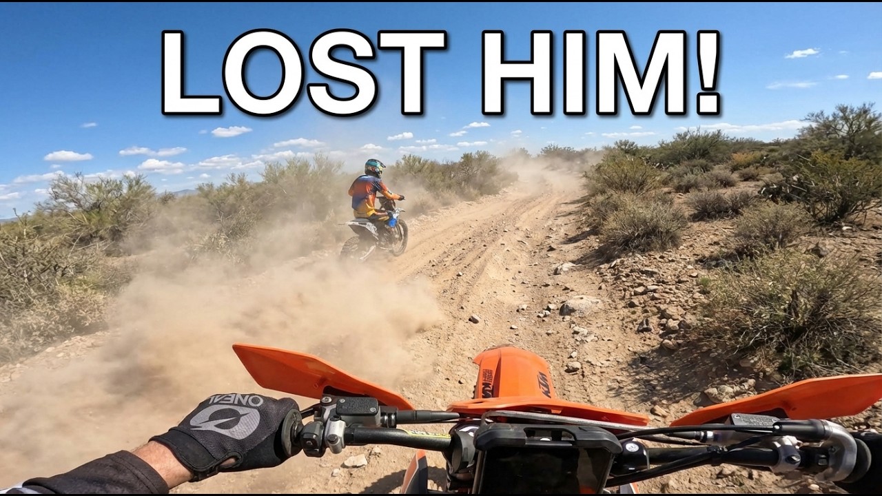 Chasing A Stark Varg Through Harsh Terrain #2stroke #dirtbike #desertracing #ebike #extremenduro 
