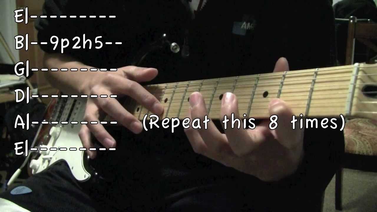 Eruption Lesson: pt. 1 Finger-tapping solo (with tabs)
