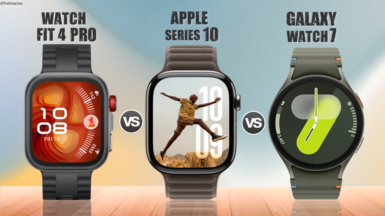 Huawei Watch Fit 4 Pro vs Apple Watch Series 10 vs Galaxy Watch 7 || Full Comparison