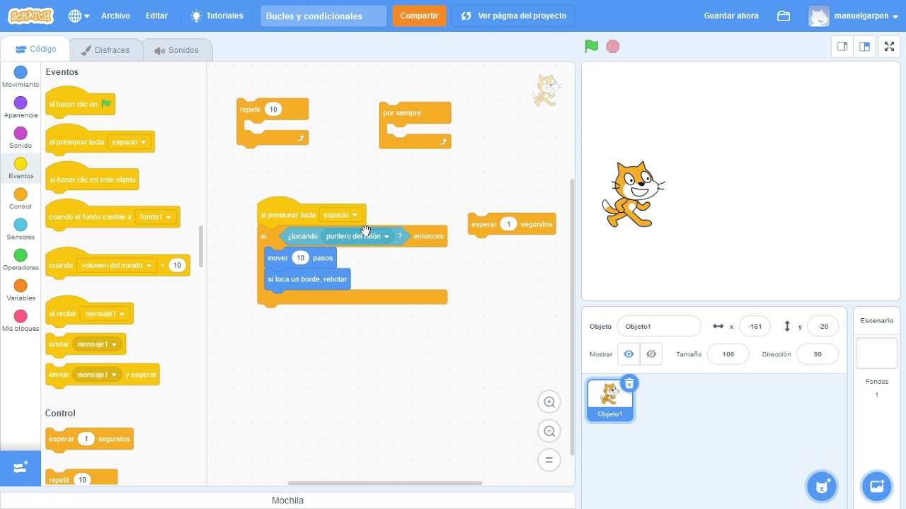 07 Scratch 3.0 - Bucles y condicionales