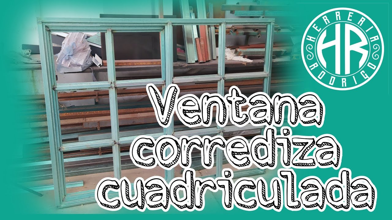 Ventana corrediza cuadriculada