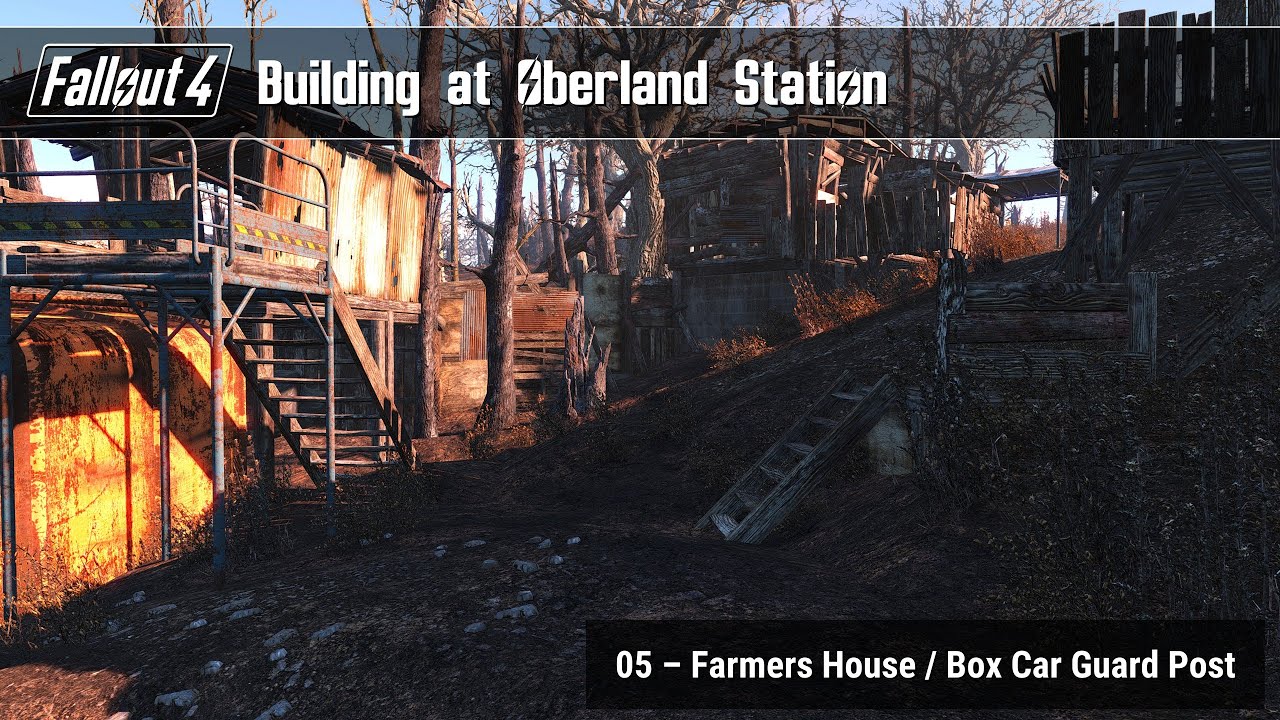 Fallout 4 - Building at Oberland Station 05 (Farmers House and Box Car Guard Tower)