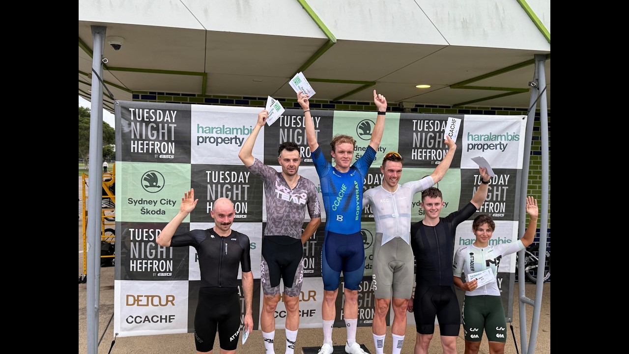 LIVE: Tuesday Night Heffron Round 6 ~ Jake wins B Grade Sprint!