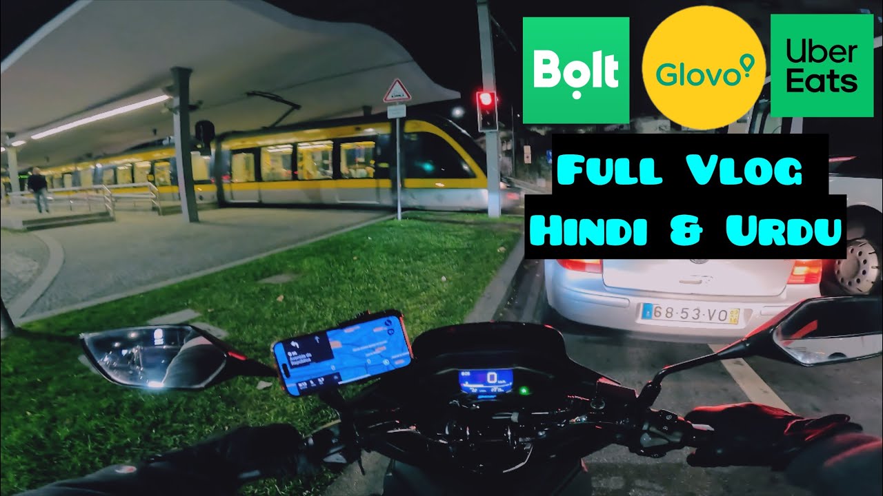 Uber Eats & Glovo Delivery Job In Portugal 🇵🇹 1st motovlog | Ghazanfar Vlogs