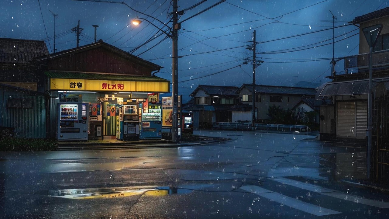 Tokyo After Midnight 🌙 Lofi Calm Music With Rain Ambience