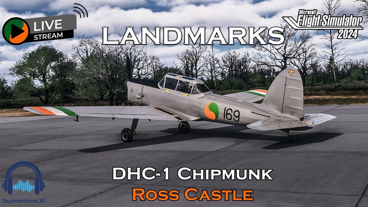 DHC-1 Chipmunk | Ross Castle | Landmarks | MSFS 2024 🛩️