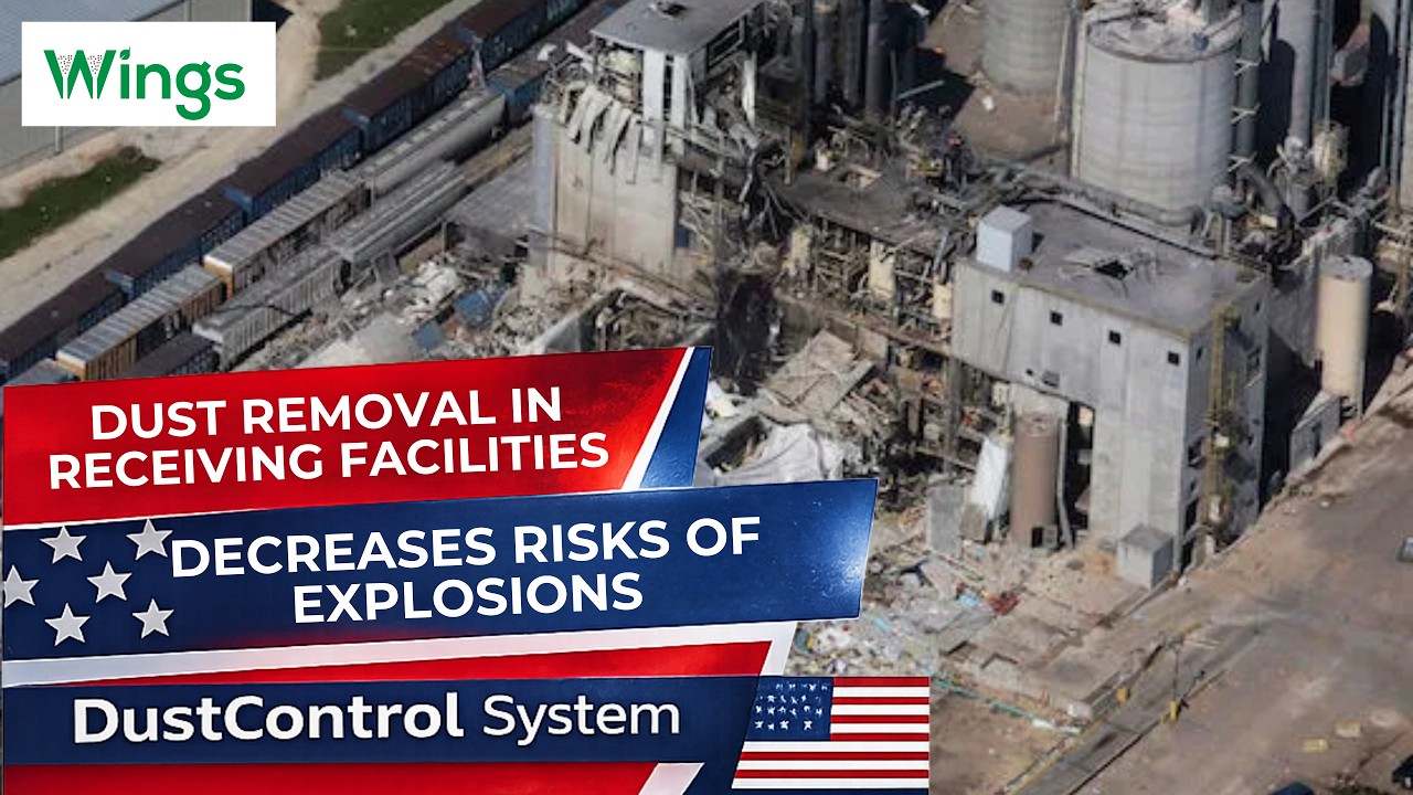 Dust removal in receiving facilities decreases risks of explosions