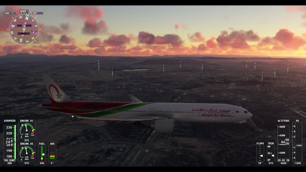 Landing at Prince Mohammad Bin Abdulaziz International Airport, Medina, Saudi Arabia.