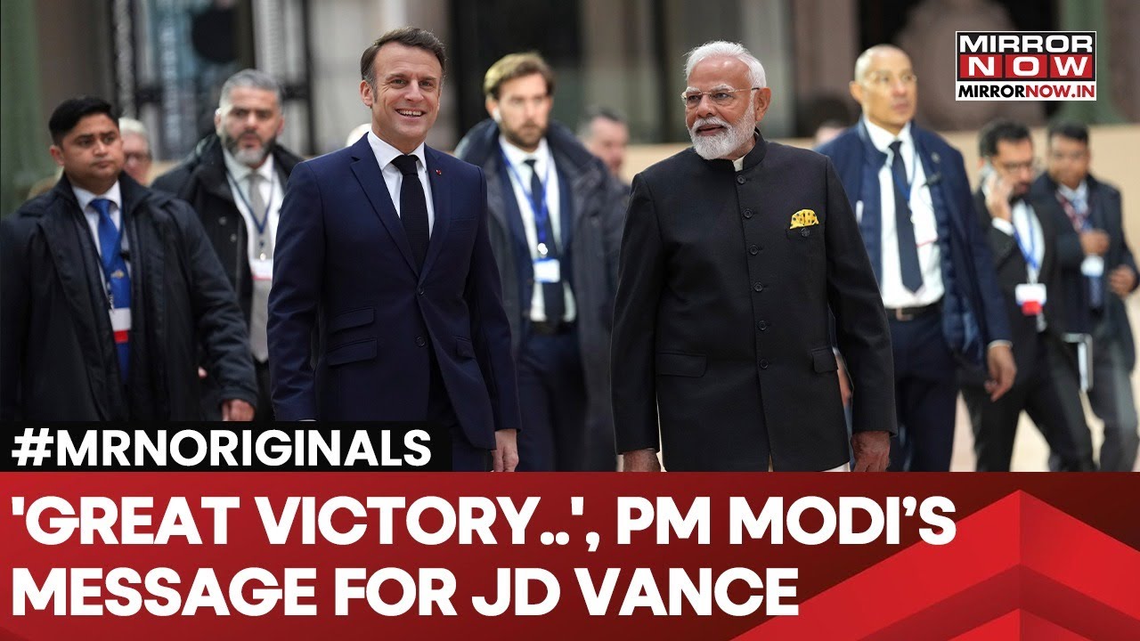 PM Modi Meets JD Vance In Paris, Congratulates On His Party's Victory| Leaders Discussed...