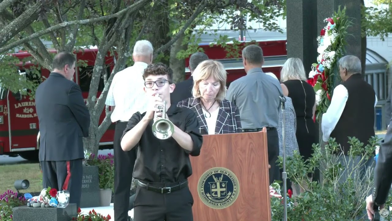 Dylan Woyce Playing "Taps" September 11, 2025 - Old Bridge Township 9/11 Memorial Service