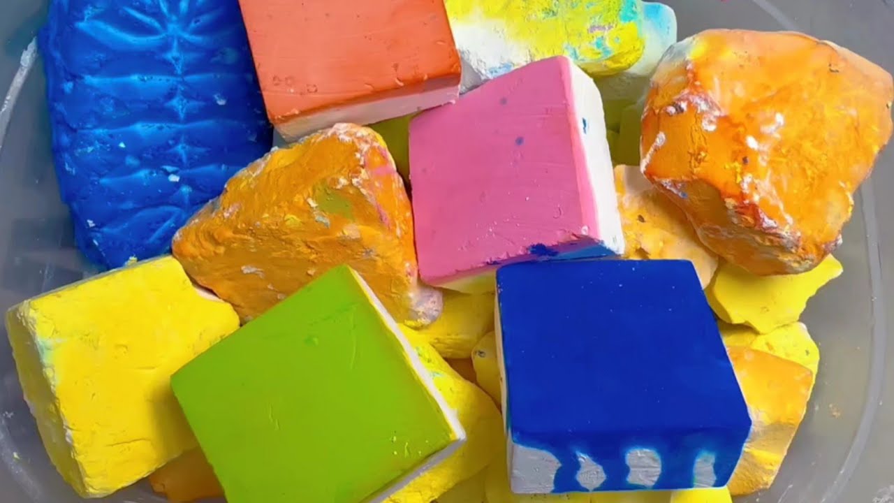 Soft Crisp Glass Vibrant Multicolour JUMBO Chalk Compilation🍡@FrankW_asmr #satisfying #relax 