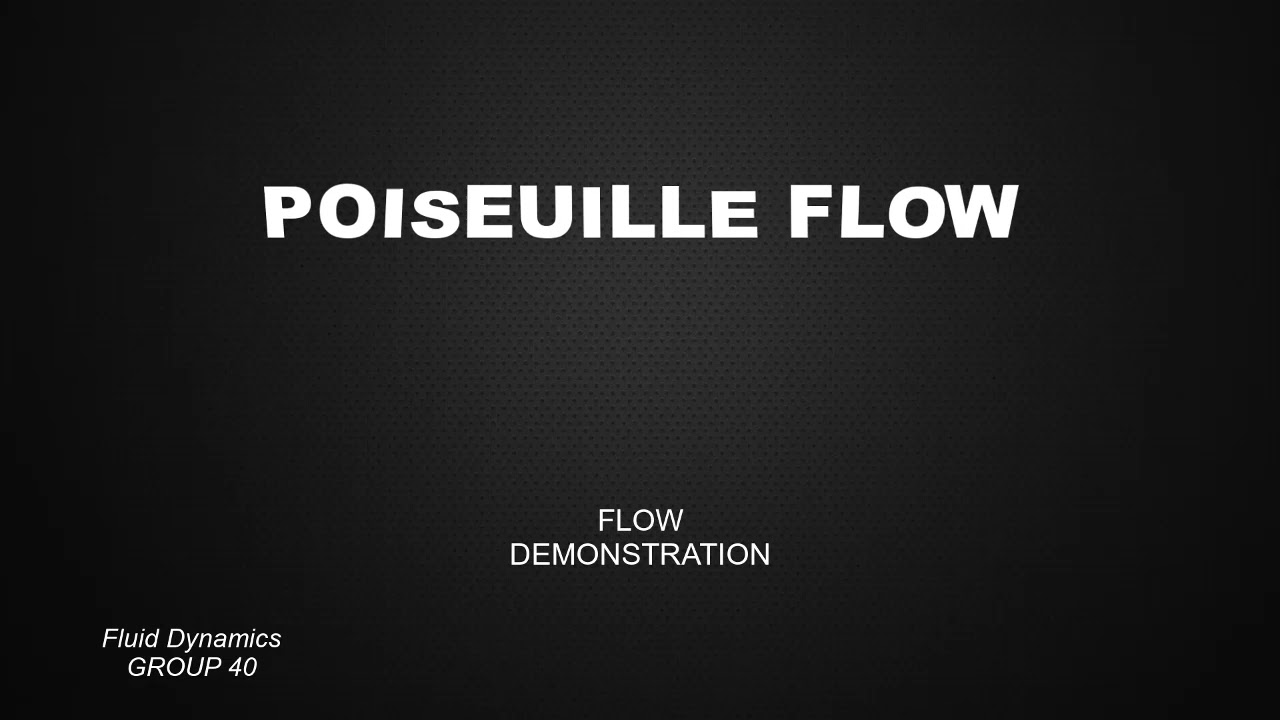 Poiseuille flow demonstration