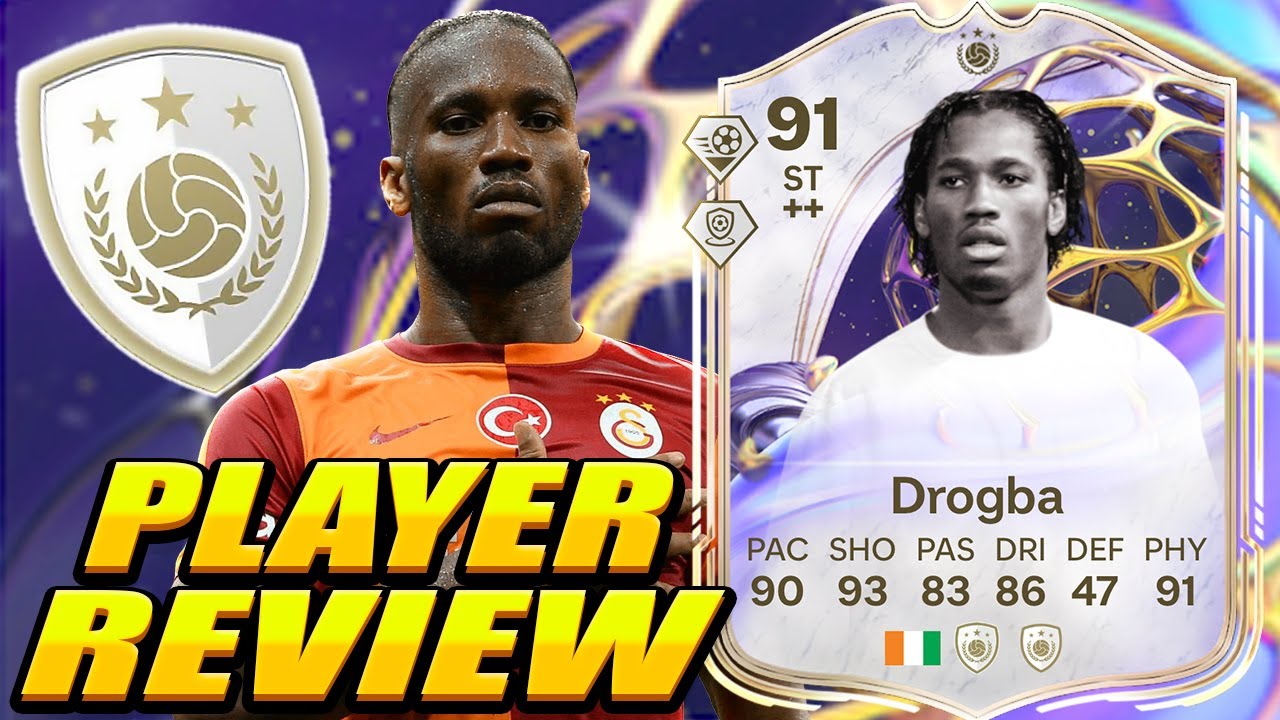 He BULLIES DEFENDERS NONSTOP… 💪🔥 91 Future Stars Icon Drogba Review! 91 Drogba Player Review!