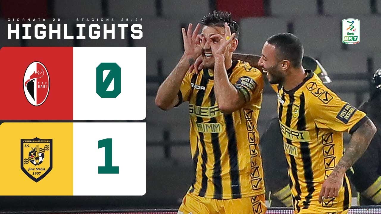 Bari-Juve Stabia 0-1 | CANDELLONE realizza dal dischetto nel primo tempo | HIGHLIGHTS Serie BKT