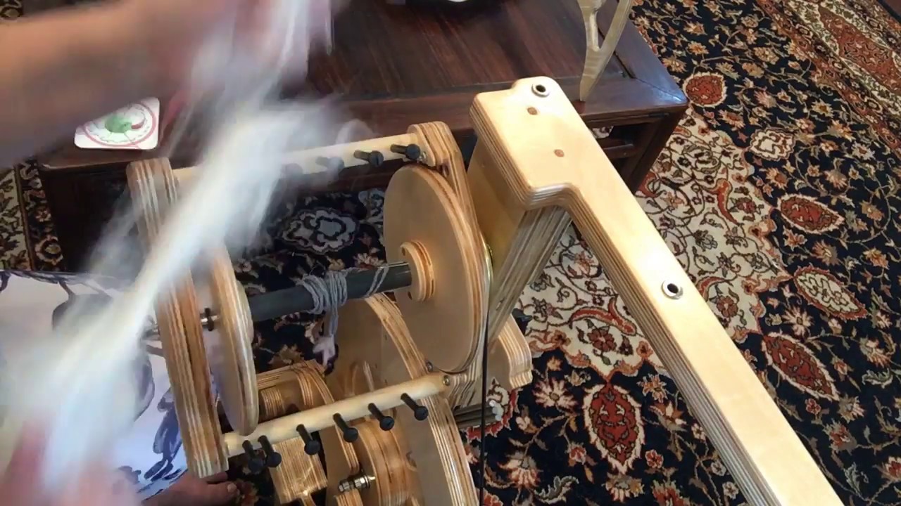 how to spin fine laceweight yarn on large bobbins - tutorial on spinolution bullfrog