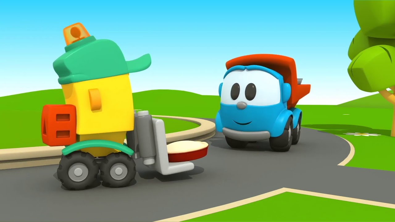Car Cartoons for Kids. Leo the Truck and Street Vehicles Construction