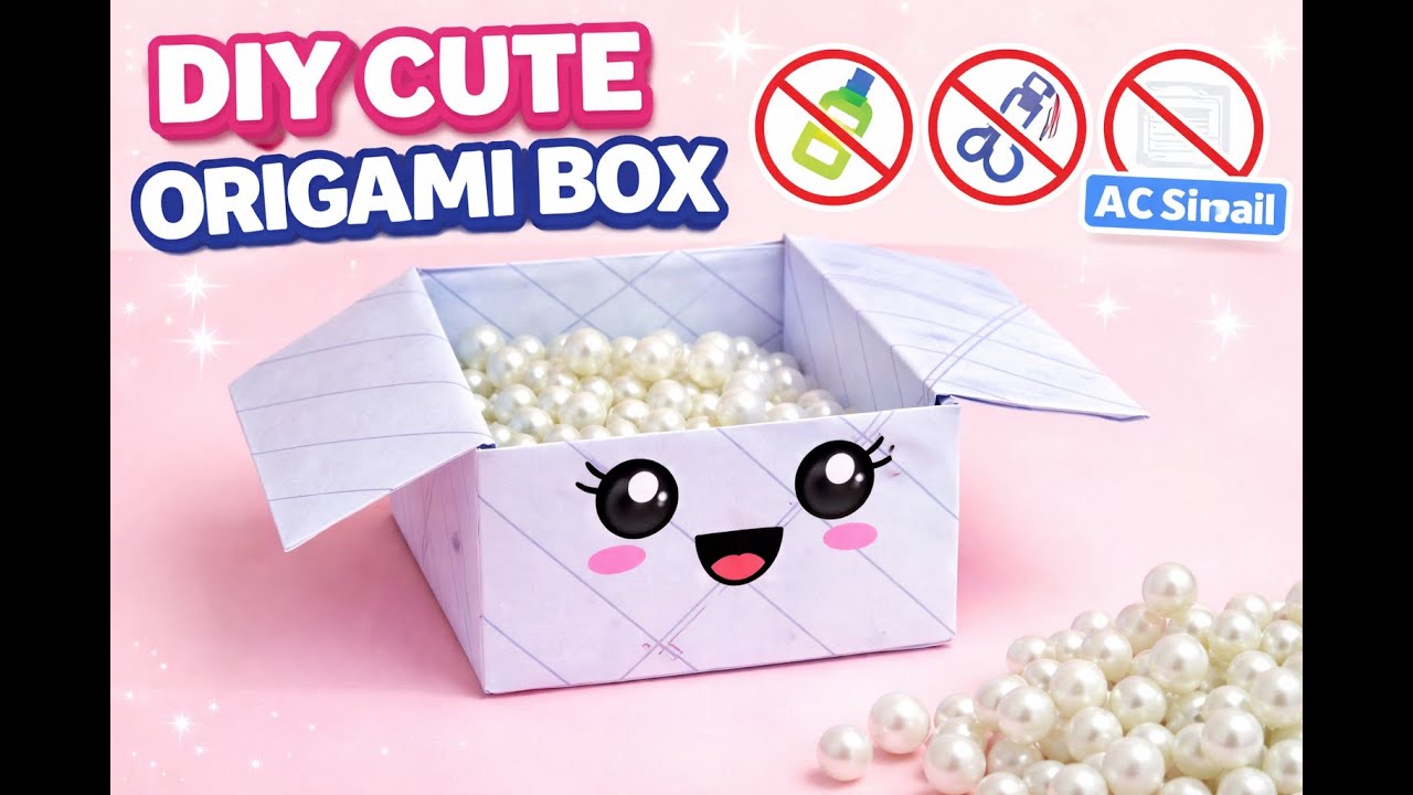 Easy Paper Box I No Glue Origami Craft for Kids