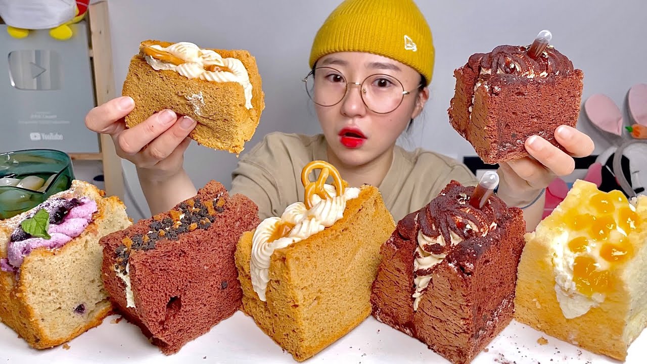 진주 달넛 여러가지 쉬폰산도 친한 친구 도넛 가게 디저트 먹방 Dessert Mukbang