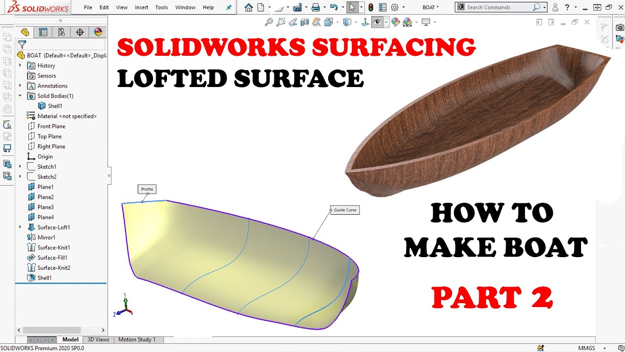 ✅ Курс по обработке поверхностей в Solidworks | Лофтированная поверхность | Часть 2