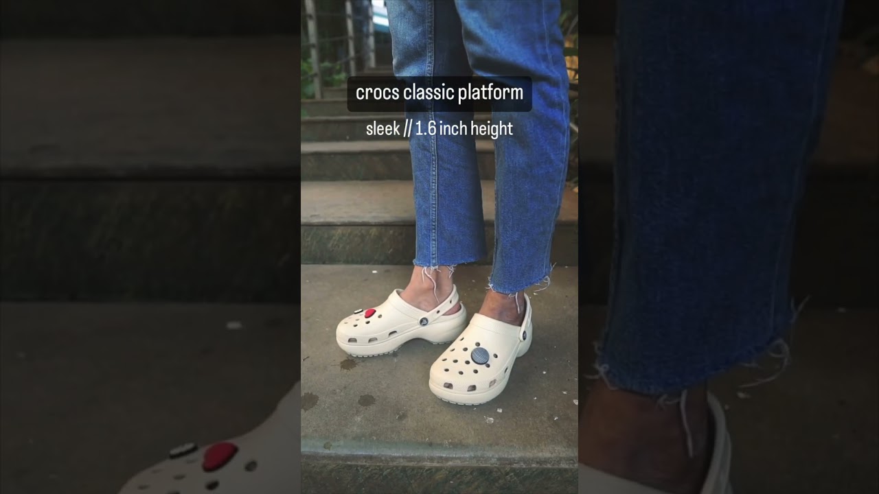 разница между классическими сабо Crocs на платформе и классическими краш-клогами 👡 [сравнение по ...