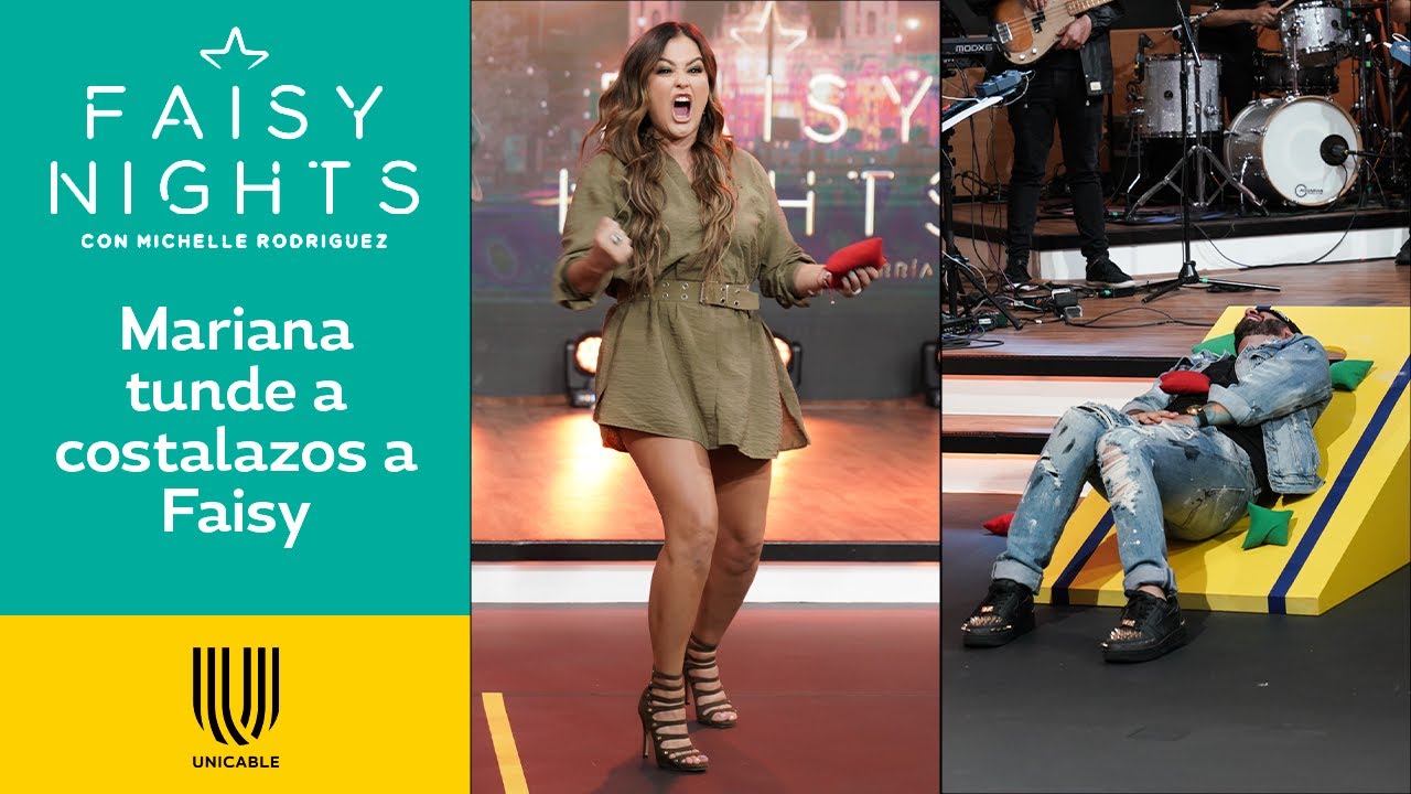 Mariana Echeverría aplasta a Faisy  en ‘Échame tu costal de arena’ | Faisy Nights | Unicable
