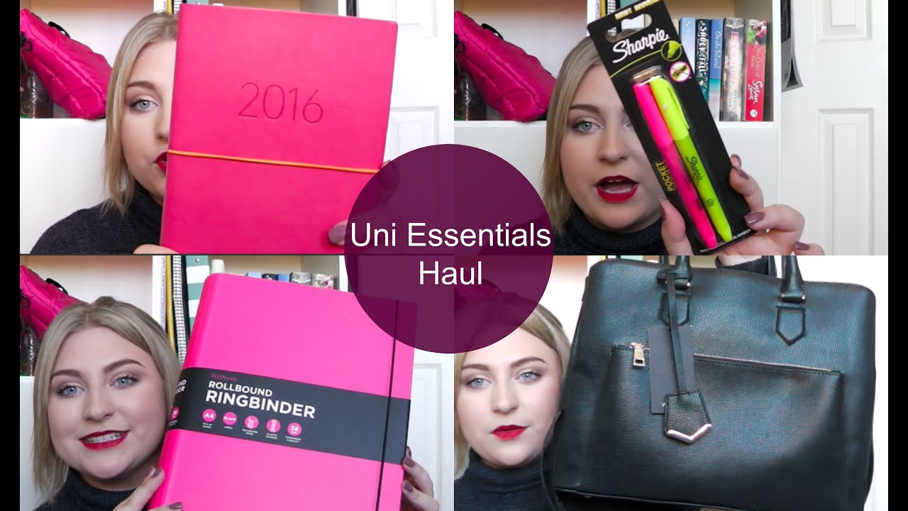 University Essentials Haul- Paperchase,WHSmiths,Zara City Bag