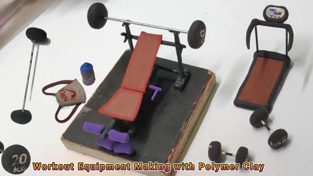 Miniature Clay Gym | DIY miniature exercise equipment | Mini workout equipment