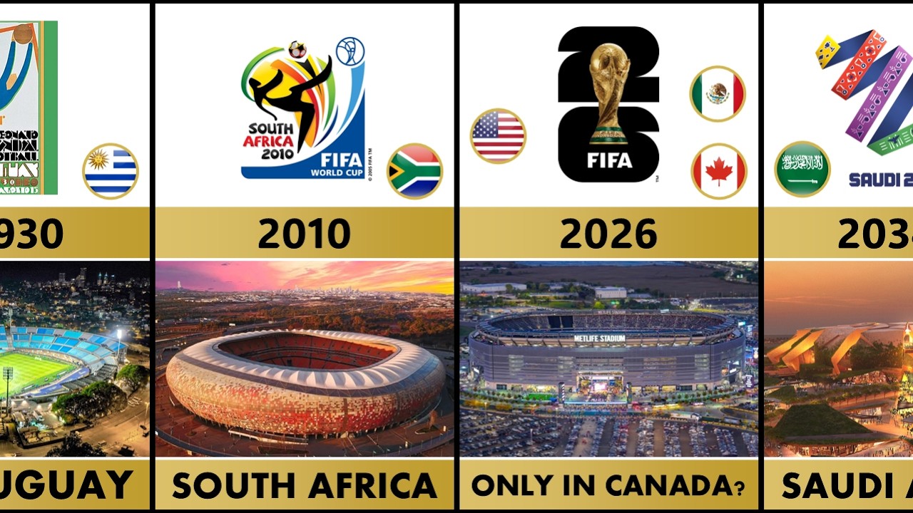 Страны-хозяйки чемпионатов мира по футболу FIFA (1930&ndash;2026) | Все страны-хозяйки в истории