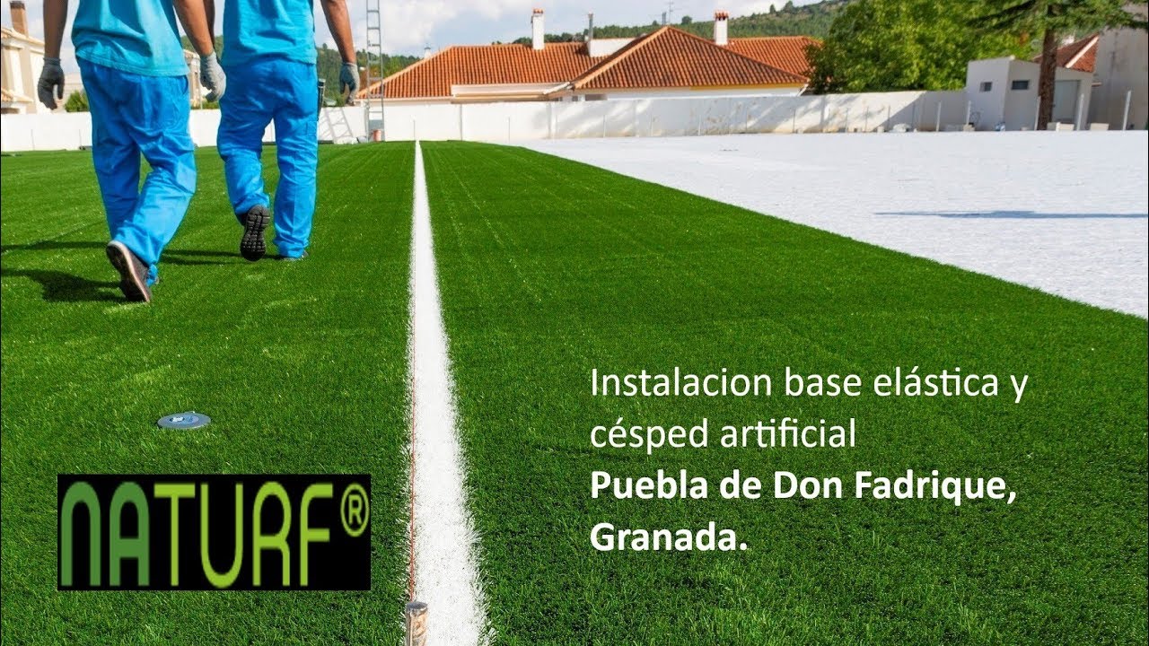 ▷ Instalación Base Elástica y Césped Artificial Campo de Fútbol en Puebla de Don Fadrique, Granada