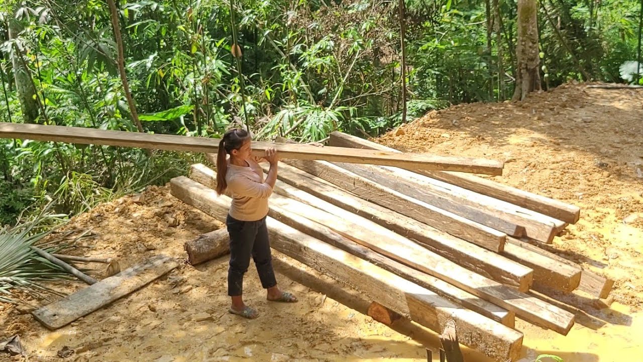 The girl designed the new accommodation and transported wood - and cooked.